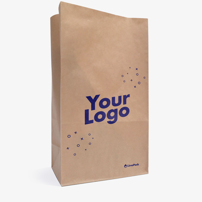 Custom printed paper bags for takeaway meals from only 3.000 pcs.!